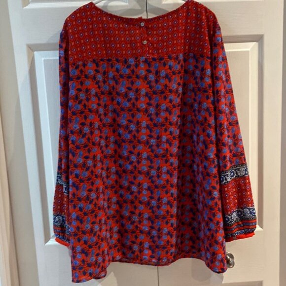 Loft Women’s Floral Long Sleeve Top Blouse Plus Size 26 - Picture 7 of 10